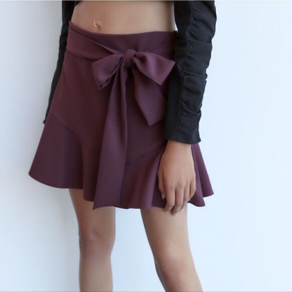 New Zara Belted Skort in Purple Size Medium - Picture 3 of 10